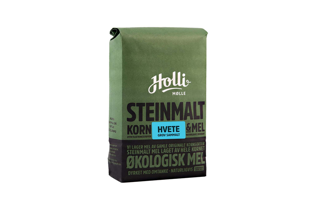 Holli Mølle Økologisk hvete, grov sammalt 1 KG